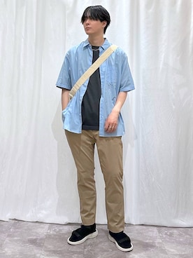 「GLOBAL WORK（グローバルワーク）のアイテム」を使った、kazuoさん（メンズ・182cm）の夏コーディネート