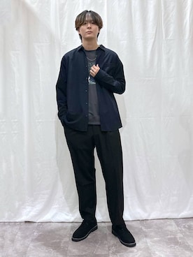 「アイテム（スウェット）」を使った、kazuoさん（メンズ・182cm）の秋コーディネート