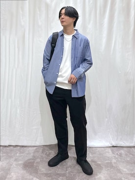 「アイテム（バックパック/リュック）」を使った、kazuoさん（メンズ・182cm）の秋コーディネート