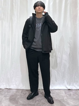 「GLOBAL WORK（グローバルワーク）のライトウォームスタンドブルゾン/451309（ブルゾン）」を使った、kazuoさん（メンズ・182cm）の冬コーディネート