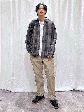 「アイテム（バックパック/リュック）」を使った、kazuoさん（メンズ・182cm・20代）の秋コーディネート