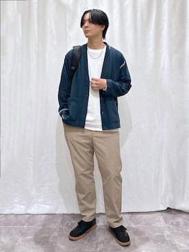 「アイテム（バックパック/リュック）」を使った、kazuoさん（メンズ・182cm・20代）の秋コーディネート