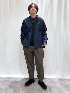 「GLOBAL WORK（グローバルワーク）のアイテム（パンツ）」を使った、kazuoさん（メンズ・182cm）の春コーディネート