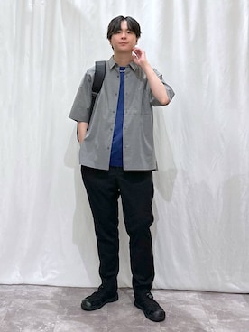 「GLOBAL WORK（グローバルワーク）のアイテム（シューズ）」を使った、kazuoさん（メンズ・182cm）の夏コーディネート