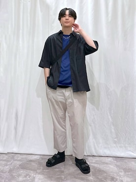 「GLOBAL WORK（グローバルワーク）のアイテム」を使った、kazuoさん（メンズ・182cm）の夏コーディネート