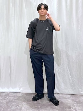 「GLOBAL WORK（グローバルワーク）のアイテム」を使った、kazuoさん（メンズ・182cm）の夏コーディネート