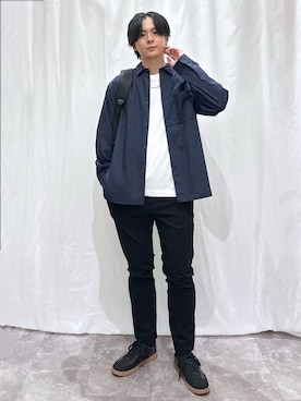 「アイテム（バックパック/リュック）」を使った、kazuoさん（メンズ・182cm）の秋コーディネート