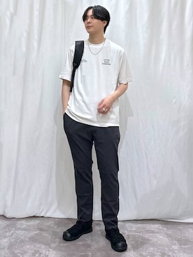 「アイテム（バックパック/リュック）」を使った、kazuoさん（メンズ・182cm）の夏コーディネート