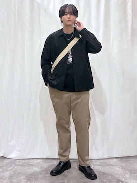 「GLOBAL WORK（グローバルワーク）のアイテム（ブルゾン）」を使った、kazuoさん（メンズ・182cm）の春コーディネート