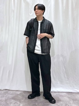 「GLOBAL WORK（グローバルワーク）のアイテム（シューズ）」を使った、kazuoさん（メンズ・182cm）の夏コーディネート