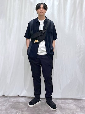 「GLOBAL WORK（グローバルワーク）のアイテム」を使った、kazuoさん（メンズ・182cm）の夏コーディネート