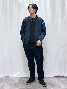 「アイテム（カーディガン/ボレロ）」を使った、kazuoさん（メンズ・182cm）の秋コーディネート