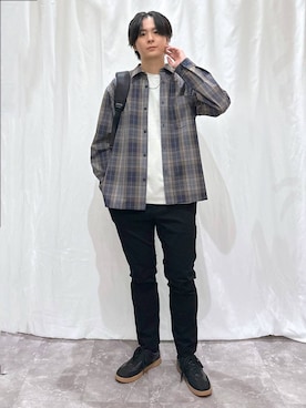 「アイテム（バックパック/リュック）」を使った、kazuoさん（メンズ・182cm）の秋コーディネート