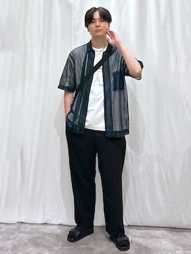 「GLOBAL WORK（グローバルワーク）のアイテム（シューズ）」を使った、kazuoさん（メンズ・182cm）の夏コーディネート