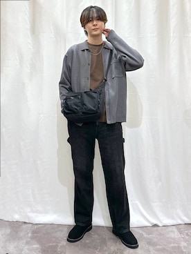 「アイテム（スウェット）」を使った、kazuoさん（メンズ・182cm）の秋コーディネート
