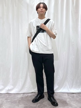 「GLOBAL WORK（グローバルワーク）のアイテム（パンツ）」を使った、kazuoさん（メンズ・182cm）の夏コーディネート