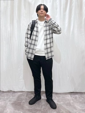 「アイテム（バックパック/リュック）」を使った、kazuoさん（メンズ・182cm）の秋コーディネート