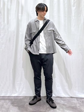 「アイテム（スウェット）」を使った、kazuoさん（メンズ・182cm）の秋コーディネート