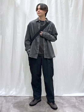 「アイテム（スウェット）」を使った、kazuoさん（メンズ・182cm）の秋コーディネート