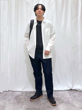「アイテム（バックパック/リュック）」を使った、kazuoさん（メンズ・182cm・20代）の秋コーディネート