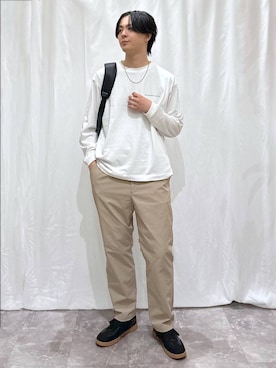 「アイテム（バックパック/リュック）」を使った、kazuoさん（メンズ・182cm）の秋コーディネート