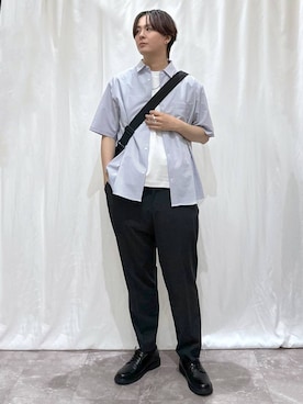 「GLOBAL WORK（グローバルワーク）のアイテム（パンツ）」を使った、kazuoさん（メンズ・182cm）の夏コーディネート