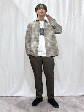 「GLOBAL WORK（グローバルワーク）のアイテム（トップス）」を使った、kazuoさん（メンズ・182cm）の秋コーディネート