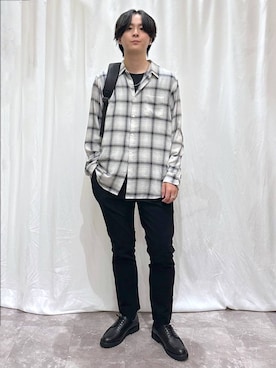 「アイテム（バックパック/リュック）」を使った、kazuoさん（メンズ・182cm）の秋コーディネート