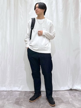 「アイテム（バックパック/リュック）」を使った、kazuoさん（メンズ・182cm）の秋コーディネート
