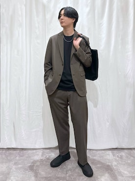 「GLOBAL WORK（グローバルワーク）のアイテム（テーラードジャケット）」を使った、kazuoさん（メンズ・182cm）の秋コーディネート