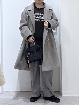 「アイテム（チェスターコート）」を使った、かとやまさん（レディース・158cm）の秋コーディネート