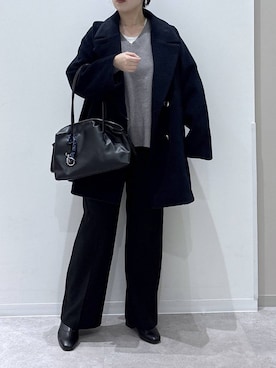 「アイテム（チェスターコート）」を使った、かとやまさん（レディース・158cm・30代）の秋コーディネート