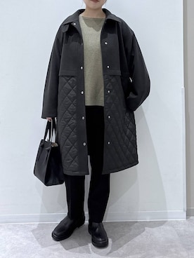 「アイテム（ステンカラーコート）」を使った、かとやまさん（レディース・158cm・30代）の秋コーディネート