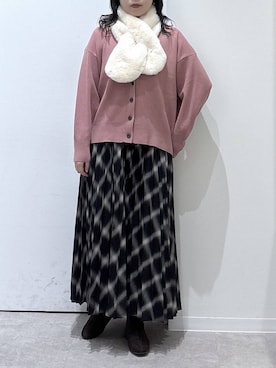 「アイテム（マフラー）」を使った、かとやまさん（レディース・158cm・30代）の秋コーディネート