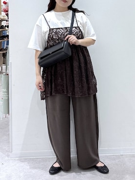 「GLOBAL WORK（グローバルワーク）のアイテム（パンツ）」を使った、かとやまさん（レディース・158cm）の夏コーディネート