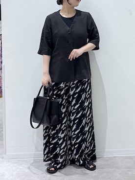 「アイテム（トートバッグ）」を使った、かとやまさん（レディース・158cm・30代）の夏コーディネート