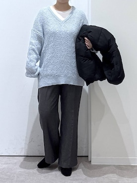 「アイテム（ダウンジャケット/コート）」を使った、かとやまさん（レディース・158cm・30代）の秋コーディネート