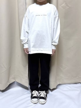 「アイテム（トップス）」を使った、かとやまさん（キッズ・120cm・30代）の秋コーディネート