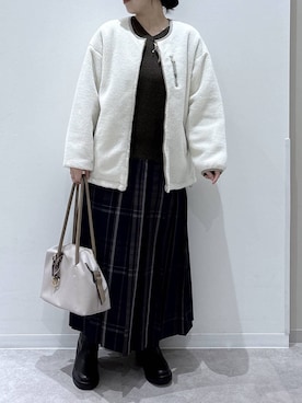 「ハグミーニット_GLOBALWORK」｜かとやまさん（レディース・158cm）の冬コーディネート