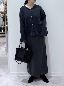 「アイテム（トートバッグ）」を使った、かとやまさん（レディース・158cm・30代）の冬コーディネート