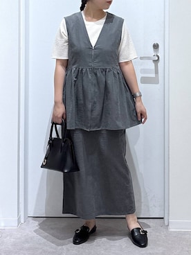「アイテム（スカート）」を使った、かとやまさん（レディース・158cm・30代）の秋コーディネート