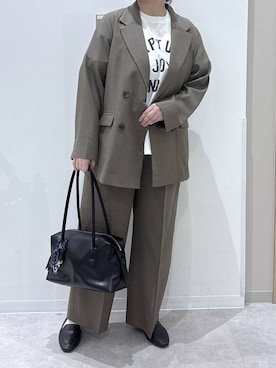 「GLOBAL WORK（グローバルワーク）のアイテム（ジャケット/アウター）」を使った、かとやまさん（レディース・158cm）の春コーディネート