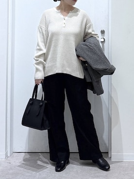 「アイテム（チェスターコート）」を使った、かとやまさん（レディース・158cm・30代）の秋コーディネート