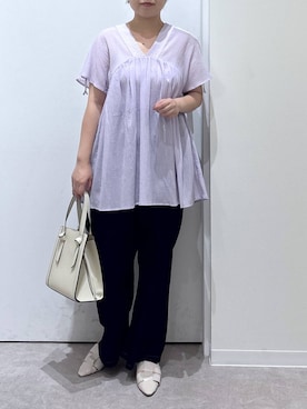 「アイテム（パンプス）」を使った、かとやまさん（レディース・158cm）の夏コーディネート