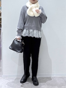 「アイテム（ファッション雑貨）」を使った、かとやまさん（レディース・158cm・30代）の秋コーディネート