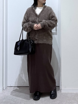 「アイテム（ステンカラーコート）」を使った、かとやまさん（レディース・158cm・30代）の冬コーディネート