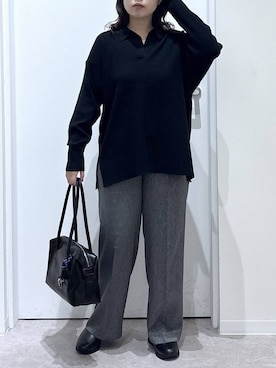 「アイテム（ボストンバッグ）」を使った、かとやまさん（レディース・158cm・30代）の秋コーディネート