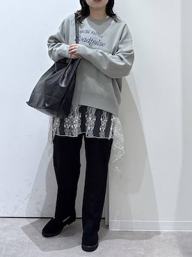 「アイテム（その他トップス）」を使った、かとやまさん（レディース・158cm）の秋コーディネート