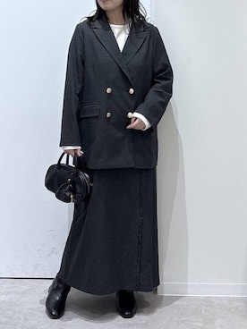 「アイテム（テーラードジャケット）」を使った、かとやまさん（レディース・158cm・30代）の秋コーディネート