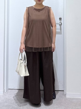 「アイテム（バレエシューズ）」を使った、かとやまさん（レディース・158cm）の夏コーディネート